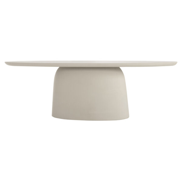 ΤΡΑΠΕΖΙ ΤΡΑΠΕΖΑΡΙΑΣ ΟΒΑΛ BRECCAN HM6577.02 ΜΠΕΖ ΤΣΙΜΕΝΤΟ 240x100x75Υεκ. - Image 3