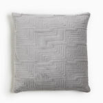 SILVER Z ΔΙΑΚΟΣΜΗΤΙΚΟ ΜΑΞΙΛΑΡΙ 50x50x10cm ΥΦΑΣΜΑ ΓΚΡΙ 014525
