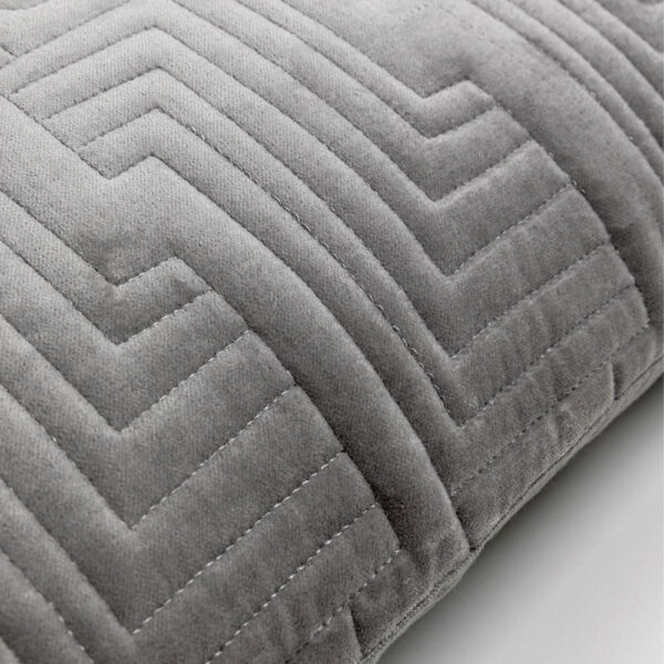 SILVER Z ΔΙΑΚΟΣΜΗΤΙΚΟ ΜΑΞΙΛΑΡΙ 50x50x10cm ΥΦΑΣΜΑ ΓΚΡΙ 014525 - Image 3