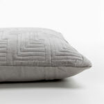 SILVER Z ΔΙΑΚΟΣΜΗΤΙΚΟ ΜΑΞΙΛΑΡΙ 50x50x10cm ΥΦΑΣΜΑ ΓΚΡΙ 014525 - Image 5