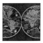 MAP ΠΙΝΑΚΑΣ ΔΙΑΚΟΣΜΗΣΗΣ 100x100x5cm ΚΑΜΒΑΣ ΜΑΥΡΟ ΑΣΗΜΙ ΞΥΛΟ 014994