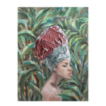 JUNGLE LADY ΠΙΝΑΚΑΣ ΔΙΑΚΟΣΜΗΣΗΣ 76x100x4cm ΚΑΜΒΑΣ ΠΟΛΥΧΡΩΜΟ ΞΥΛΟ 015119