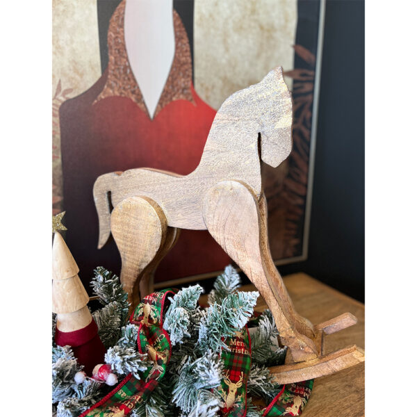 JEU ΔΙΑΚΟΣΜΗΤΙΚΟ ΚΟΥΝΙΣΤΟ ΑΛΟΓΟ 41x10x41cm ΞΥΛΟ MANGO ΦΥΣΙΚΟ 015615 - Image 3