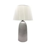 ARGENT ΦΩΤΙΣΤΙΚΟ ΕΠΙΤΡΑΠΕΖΙΟ 40x40x67cm ΚΕΡΑΜΙΚΟ ΑΣΗΜΙ ΛΕΥΚΟ ΥΦΑΣΜΑ 016237