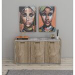 BANDU ΠΙΝΑΚΑΣ ΔΙΑΚΟΣΜΗΣΗΣ 60x90x3cm ΚΑΜΒΑΣ ΠΟΛΥΧΡΩΜΟ ΞΥΛΟ 016278 - Image 4