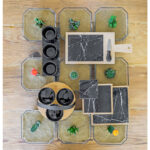 BILBAO ΠΛΑΤΩ ΣΕΡΒΙΡΙΣΜΑΤΟΣ 17x17x2cm ΜΑΡΜΑΡΟ ΜΑΥΡΟ ΛΕΥΚΟ BAMBOO ΦΥΣΙΚΟ 016306 - Image 2