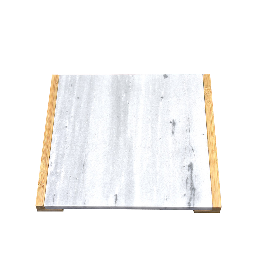 016313-okce5-first- IBIZA ΠΛΑΤΩ ΣΕΡΒΙΡΙΣΜΑΤΟΣ 22x20x2cm ΜΑΡΜΑΡΟ ΛΕΥΚΟ BAMBOO 016313 - Image 1
