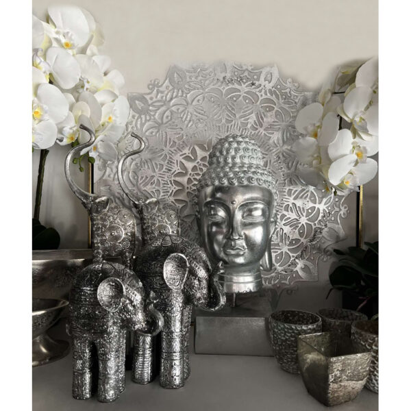 BUDAI ΔΙΑΚΟΣΜΗΤΙΚΟ ΒΟΥΔΑΣ 18x19x42cm POLYRESIN ΑΣΗΜΙ 016370 - Image 4