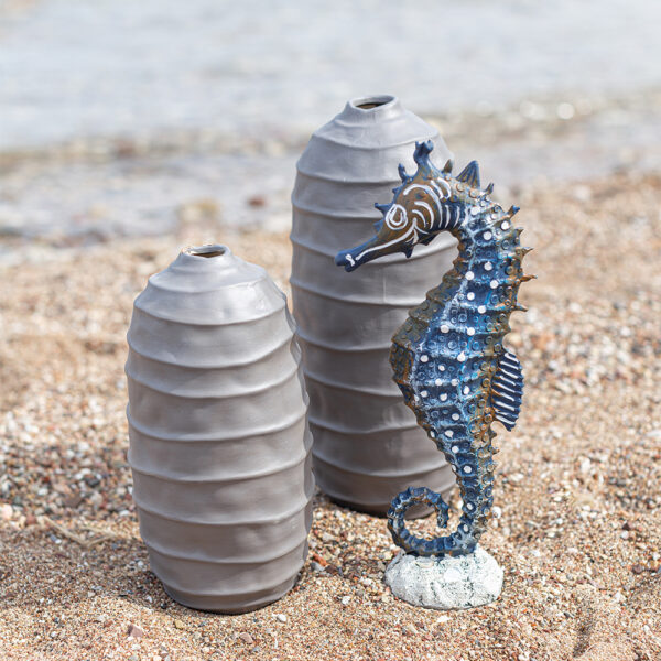 CEMENTO ΒΑΖΟ 14x14x33cm ΚΕΡΑΜΙΚΟ ΓΚΡΙ 017153 - Image 3