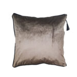 VELLUT ΔΙΑΚΟΣΜΗΤΙΚΟ ΜΑΞΙΛΑΡΙ 45x45cm ΥΦΑΣΜΑ ΓΚΡΙ POLYESTER 017167