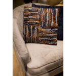RELIEF ΔΙΑΚΟΣΜΗΤΙΚΟ ΜΑΞΙΛΑΡΙ 45x45cm ΥΦΑΣΜΑ ΜΠΛΕ POLYESTER 017170 - Image 4