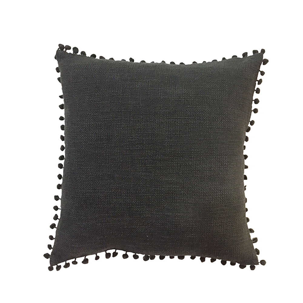 017331-o5uTI-first-_1 BON BON ΔΙΑΚΟΣΜΗΤΙΚΟ ΜΑΞΙΛΑΡΙ 45x45cm ΥΦΑΣΜΑ ΓΚΡΙ 017331 - Image 1