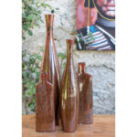 LEI ΒΑΖΟ 12x12x48cm ΚΕΡΑΜΙΚΟ TERRACOTTA 017396 - Image 3