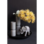 TERRA ΒΑΖΟ 9x9x33cm ΚΕΡΑΜΙΚΟ ΓΚΡΙ 017413 - Image 2