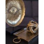 EYE ΔΙΑΚΟΣΜΗΤΙΚΟ TOTEM 32x10x41cm POLYRESIN ΧΡΥΣΟ ΜΑΥΡΟ 017424 - Image 3