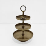 SERVIR ΟΡΝΤΕΒΙΕΡΑ 3 ΕΠΙΠΕΔΑ 22x22x36cm ΑΛΟΥΜΙΝΙΟ ΧΡΥΣΟ 017650