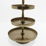 SERVIR ΟΡΝΤΕΒΙΕΡΑ 3 ΕΠΙΠΕΔΑ 22x22x36cm ΑΛΟΥΜΙΝΙΟ ΧΡΥΣΟ 017650 - Image 3