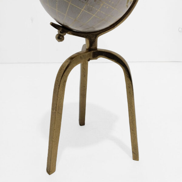 GLOBUS ΔΙΑΚΟΣΜΗΤΙΚΟ ΥΔΡΟΓΕΙΟΣ 15x15x41cm ΑΛΟΥΜΙΝΙΟ ΧΡΥΣΟ ΛΕΥΚΟ ΠΛΑΣΤΙΚΟ 017654 - Image 3