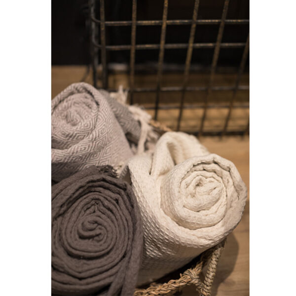 PIQUE ΡΙΧΤΑΡΙ ΔΙΑΚΟΣΜΗΤΙΚΟ 130x170cm ΒΑΜΒΑΚΙ ΓΚΡΙ MOCHA POLYESTER 017698 - Image 2