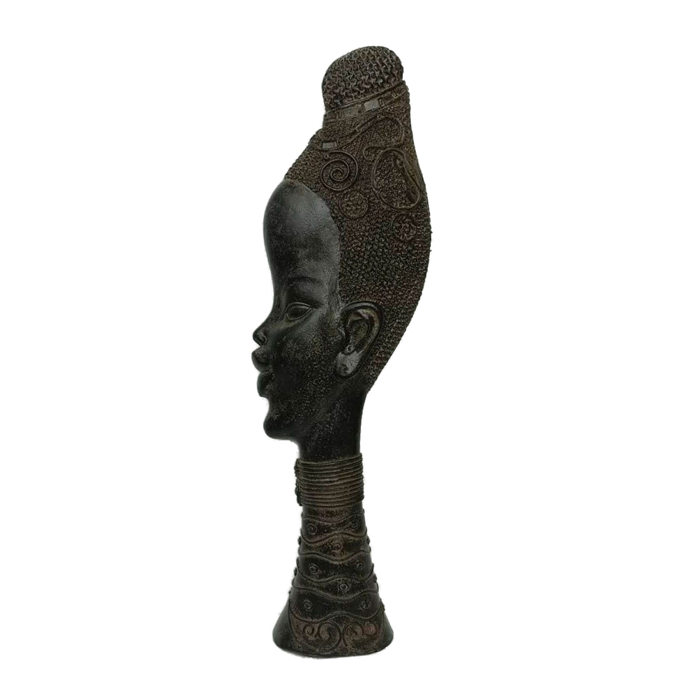 017911-jpKuj-first-_1 JABARI ΔΙΑΚΟΣΜΗΤΙΚΗ ΦΙΓΟΥΡΑ 13x6x43cm POLYRESIN ΜΑΥΡΟ ΚΑΦΕ 017911 - Image 1