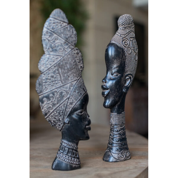 JABARI ΔΙΑΚΟΣΜΗΤΙΚΗ ΦΙΓΟΥΡΑ 15x5x42cm POLYRESIN ΜΑΥΡΟ ΚΑΦΕ 017912 - Image 2