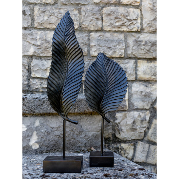 UMI ΔΙΑΚΟΣΜΗΤΙΚΟ TOTEM 13x9x57cm POLYRESIN ΜΑΥΡΟ ΜΕΤΑΛΛΟ 017916 - Image 2