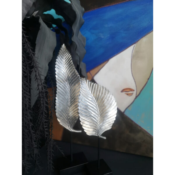 UMI ΔΙΑΚΟΣΜΗΤΙΚΟ TOTEM 17x13x42cm POLYRESIN ΑΣΗΜΙ ΜΑΥΡΟ ΜΕΤΑΛΛΟ 017918 - Image 2