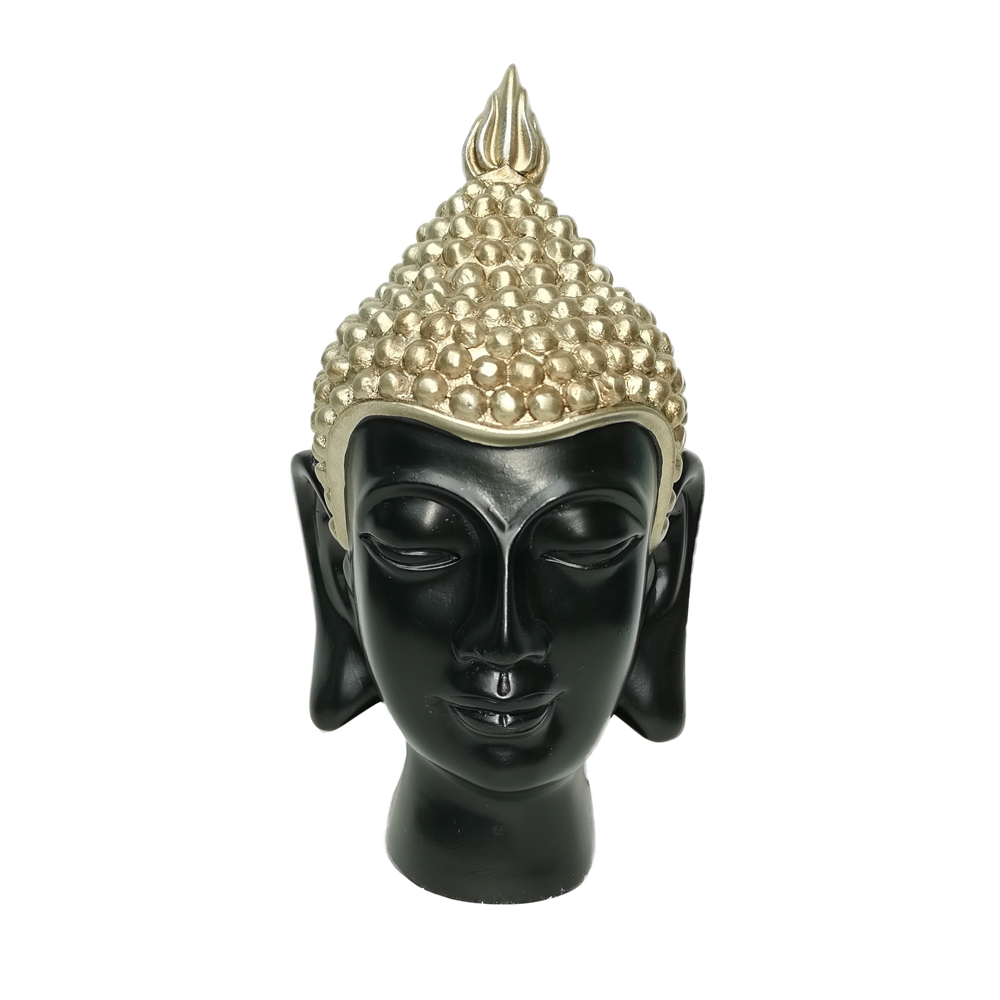 017925-UHJGW-first-_1 NAMIBI ΔΙΑΚΟΣΜΗΤΙΚΟ ΒΟΥΔΑΣ 16x15x30cm POLYRESIN ΜΑΥΡΟ ΧΡΥΣΟ 017925 - Image 1