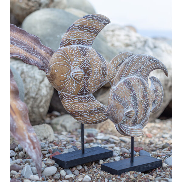 GOURAMI ΔΙΑΚΟΣΜΗΤΙΚΟ ΨΑΡΙ 19x6x25cm POLYRESIN ΚΑΦΕ 018005 - Image 2