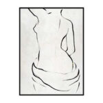 FIGURA ΠΙΝΑΚΑΣ ΔΙΑΚΟΣΜΗΣΗΣ 60x90x5cm ΚΑΜΒΑΣ ΛΕΥΚΟ ΜΑΥΡΟ ΞΥΛΟ 018115
