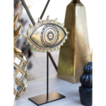 THE EYE ΔΙΑΚΟΣΜΗΤΙΚΟ TOTEM 19x7x30cm POLYRESIN ΧΡΥΣΟ ΜΑΥΡΟ 018334 - Image 2