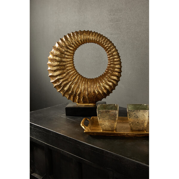 ADHARC ΔΙΑΚΟΣΜΗΤΙΚΟ TOTEM 32x10x35cm POLYRESIN ΧΡΥΣΟ ΜΑΥΡΟ 018335 - Image 2