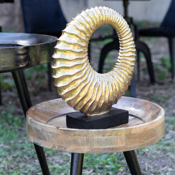 ADHARC ΔΙΑΚΟΣΜΗΤΙΚΟ TOTEM 32x10x35cm POLYRESIN ΧΡΥΣΟ ΜΑΥΡΟ 018335 - Image 4