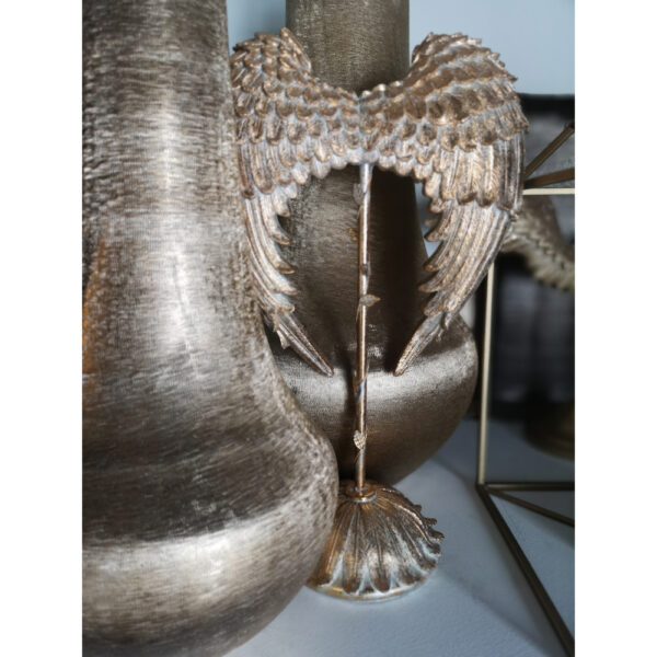VOLE ΔΙΑΚΟΣΜΗΤΙΚΟ ΦΤΕΡΑ 27x14x41cm POLYRESIN ΧΡΥΣΟ 018535 - Image 3