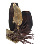 VOLE ΔΙΑΚΟΣΜΗΤΙΚΟ ΦΤΕΡΟ 15x11x46cm POLYRESIN ΧΡΥΣΟ ΑΝΤΙΚΕ 018542 - Image 2