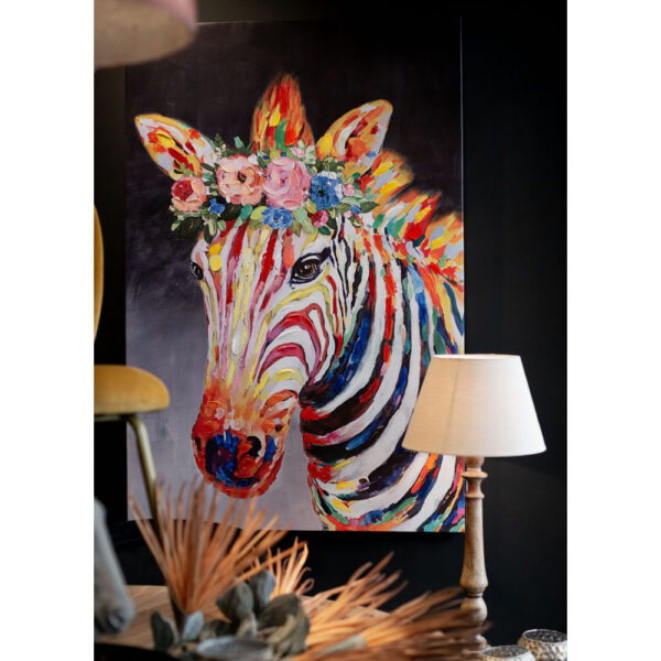 ZEBRA ΠΙΝΑΚΑΣ ΔΙΑΚΟΣΜΗΣΗΣ 80x120x4cm ΚΑΜΒΑΣ ΠΟΛΥΧΡΩΜΟ 018828 - Image 2