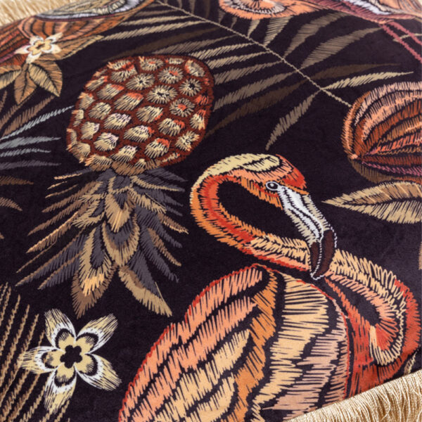 FLAMINGO ΔΙΑΚΟΣΜΗΤΙΚΟ ΜΑΞΙΛΑΡΙ 45x45cm ΥΦΑΣΜΑ ΠΟΛΥΧΡΩΜΟ 018897 - Image 2