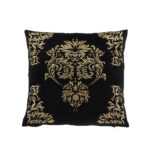 ROYAL ΔΙΑΚΟΣΜΗΤΙΚΟ ΜΑΞΙΛΑΡΙ 45x45cm ΒΕΛΟΥΔΟ ΧΡΥΣΟ ΜΑΥΡΟ 018924