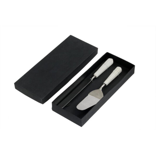 MARMO SET ΣΕΡΒΙΡΙΣΜΑΤΟΣ ΓΛΥΚΟΥ 32x6x3cm ΑΤΣΑΛΙ ΛΕΥΚΟ ΜΑΡΜΑΡΟ 018948 - Image 2