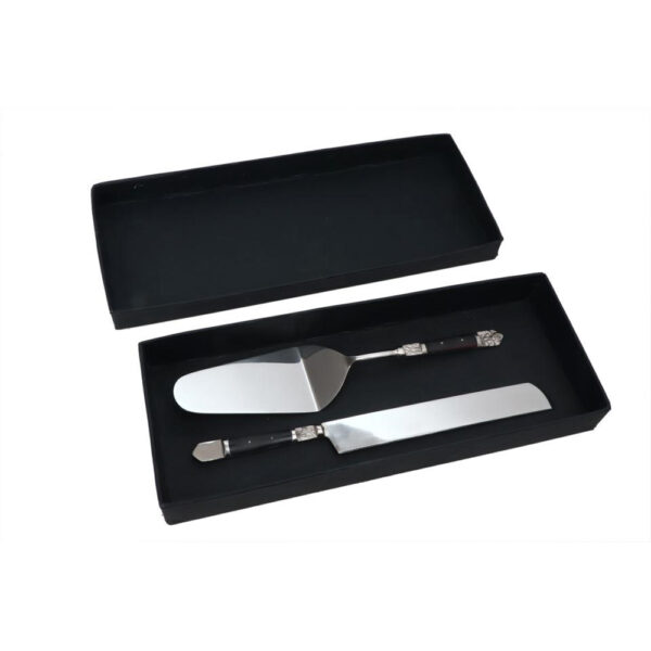 ROYAL SET ΣΕΡΒΙΡΙΣΜΑΤΟΣ ΓΛΥΚΟΥ 29x6x2cm ΑΤΣΑΛΙ ΜΑΥΡΟ RESIN 018959 - Image 2