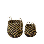 SPICA ΚΑΛΑΘΙ 55x55x64cm ΥΑΚΙΝΘΟΣ ΦΥΣΙΚΟ ΜΑΥΡΟ ΣΙΔΕΡΟ 019030