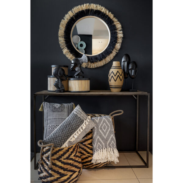 SPICA ΚΑΛΑΘΙ 55x55x64cm ΥΑΚΙΝΘΟΣ ΦΥΣΙΚΟ ΜΑΥΡΟ ΣΙΔΕΡΟ 019030 - Image 2