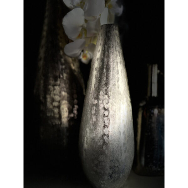 DROP ΒΑΖΟ 13x13x36cm ΑΛΟΥΜΙΝΙΟ ΑΣΗΜΙ 019142 - Image 2