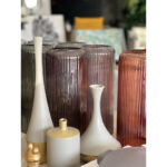 LIGNE ΒΑΖΟ 15x15x35cm ΓΥΑΛΙ ΚΑΦΕ 019579 - Image 2