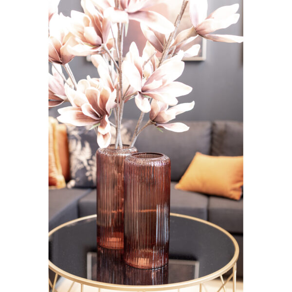 LIGNE ΒΑΖΟ 15x15x35cm ΓΥΑΛΙ ΚΑΦΕ 019579 - Image 3