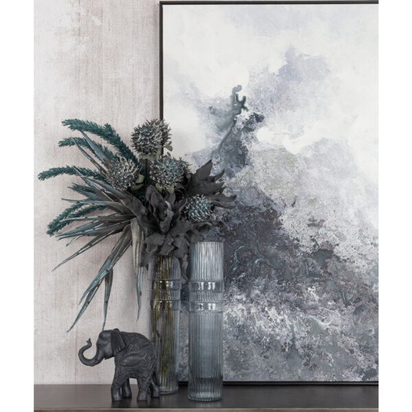 BAGUE ΒΑΖΟ 10x10x45cm ΓΥΑΛΙ ΓΑΛΑΖΙΟ 019589 - Image 2