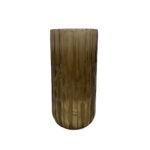 MEDAN ΒΑΖΟ 14x14x30cm ΓΥΑΛΙ ΚΑΦΕ 019594