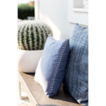 AGADIR 6 ΔΙΑΚΟΣΜΗΤΙΚΟ ΜΑΞΙΛΑΡΙ 45x45cm ΒΑΜΒΑΚΙ ΜΠΛΕ 019644 - Image 2