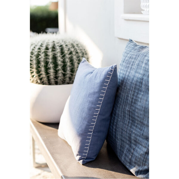AGADIR 6 ΔΙΑΚΟΣΜΗΤΙΚΟ ΜΑΞΙΛΑΡΙ 45x45cm ΒΑΜΒΑΚΙ ΜΠΛΕ 019644 - Image 2
