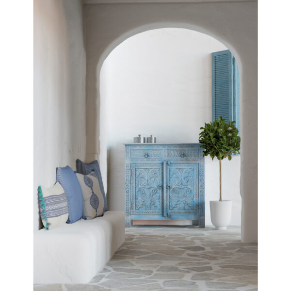 AGADIR 6 ΔΙΑΚΟΣΜΗΤΙΚΟ ΜΑΞΙΛΑΡΙ 45x45cm ΒΑΜΒΑΚΙ ΜΠΛΕ 019644 - Image 5